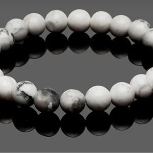 Natural Volcanic Stone Bracelet White Turquoise
